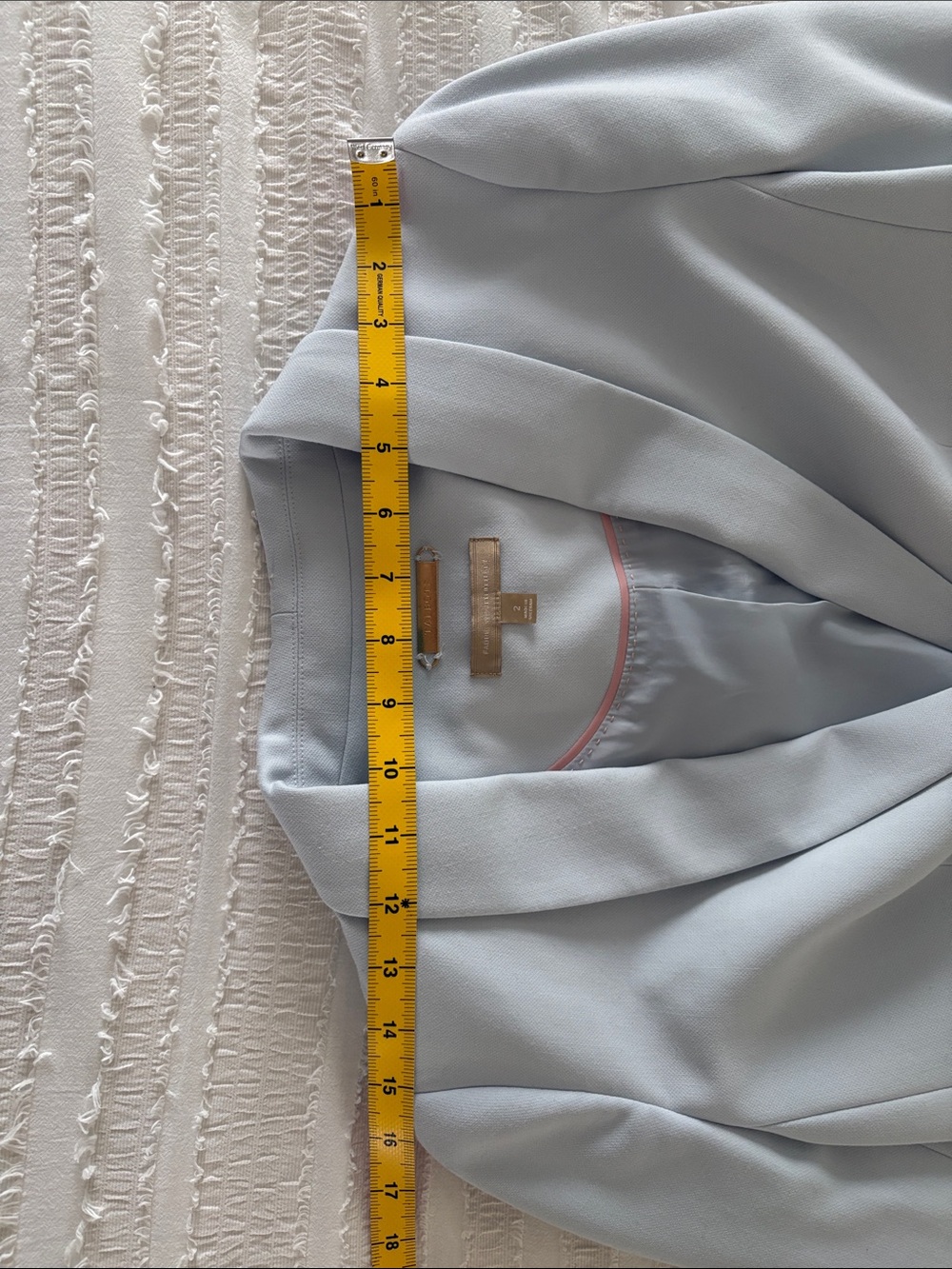 Talbots Italian luxe double cloth single button baby blue blazer size 2 - Picture 12 of 13